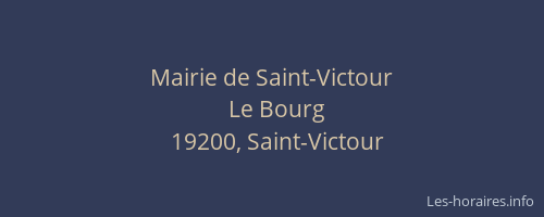 Mairie de Saint-Victour