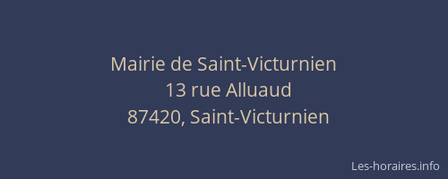 Mairie de Saint-Victurnien