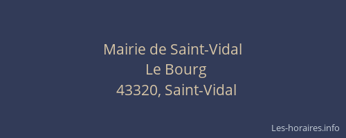 Mairie de Saint-Vidal