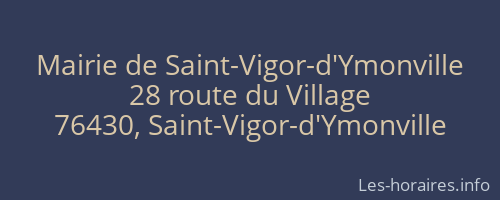 Mairie de Saint-Vigor-d'Ymonville