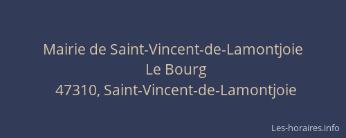 Mairie de Saint-Vincent-de-Lamontjoie