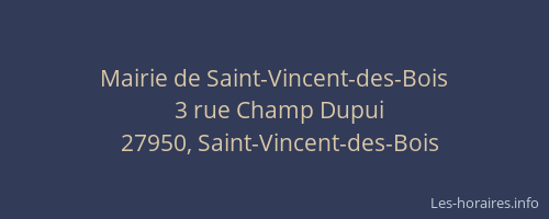 Mairie de Saint-Vincent-des-Bois