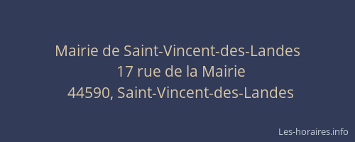 Mairie de Saint-Vincent-des-Landes