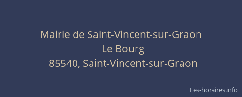 Mairie de Saint-Vincent-sur-Graon