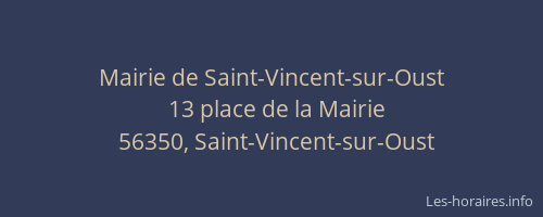 Mairie de Saint-Vincent-sur-Oust
