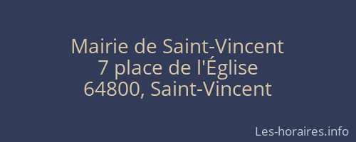 Mairie de Saint-Vincent