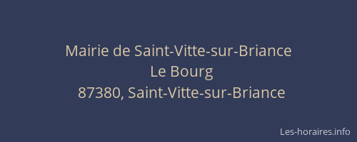 Mairie de Saint-Vitte-sur-Briance