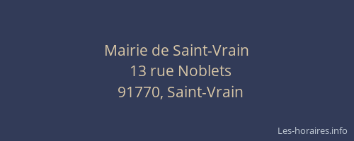 Mairie de Saint-Vrain