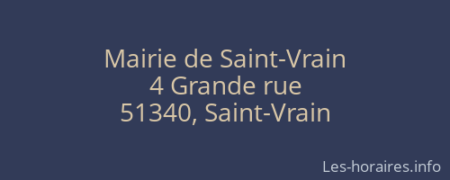 Mairie de Saint-Vrain