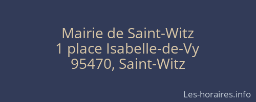 Mairie de Saint-Witz