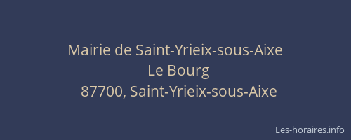 Mairie de Saint-Yrieix-sous-Aixe