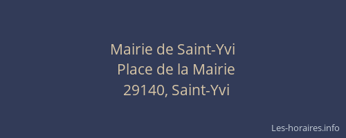 Mairie de Saint-Yvi
