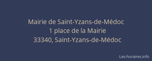 Mairie de Saint-Yzans-de-M&eacute;doc