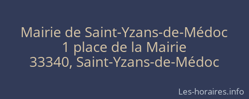 Mairie de Saint-Yzans-de-Médoc