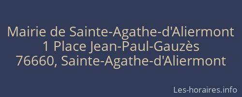 Mairie de Sainte-Agathe-d'Aliermont