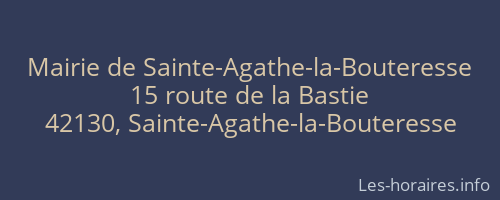 Mairie de Sainte-Agathe-la-Bouteresse
