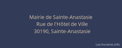 Mairie de Sainte-Anastasie