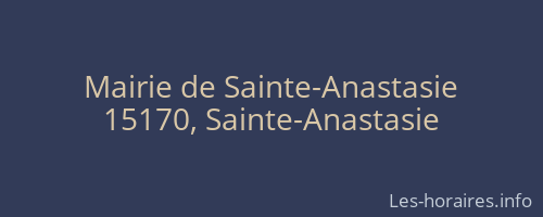 Mairie de Sainte-Anastasie