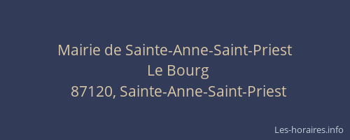 Mairie de Sainte-Anne-Saint-Priest