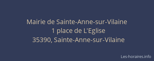 Mairie de Sainte-Anne-sur-Vilaine