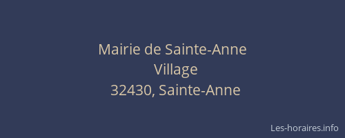 Mairie de Sainte-Anne
