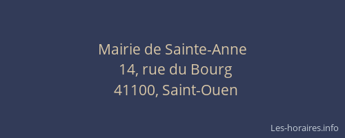 Mairie de Sainte-Anne