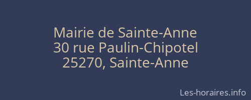Mairie de Sainte-Anne