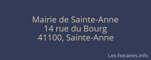 Mairie de Sainte-Anne