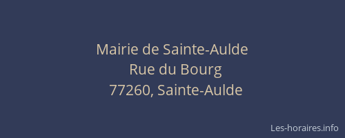 Mairie de Sainte-Aulde