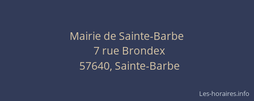 Mairie de Sainte-Barbe