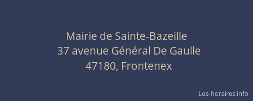 Mairie de Sainte-Bazeille