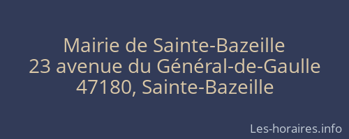 Mairie de Sainte-Bazeille