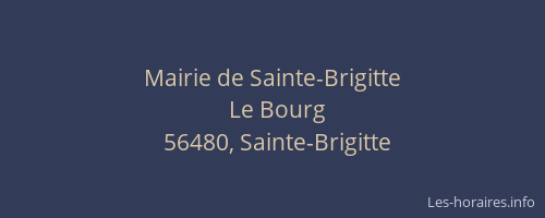 Mairie de Sainte-Brigitte