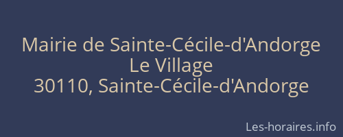 Mairie de Sainte-Cécile-d'Andorge