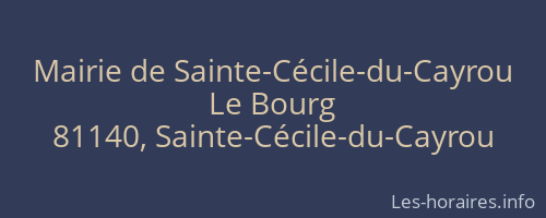 Mairie de Sainte-Cécile-du-Cayrou