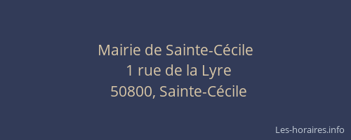Mairie de Sainte-Cécile