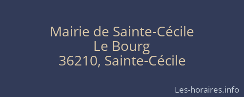 Mairie de Sainte-Cécile