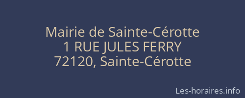 Mairie de Sainte-Cérotte