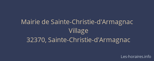 Mairie de Sainte-Christie-d'Armagnac