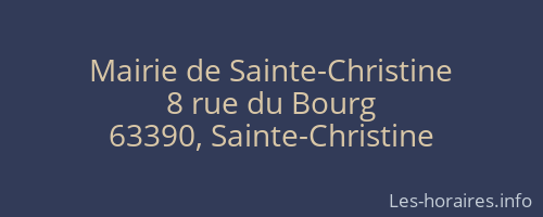 Mairie de Sainte-Christine