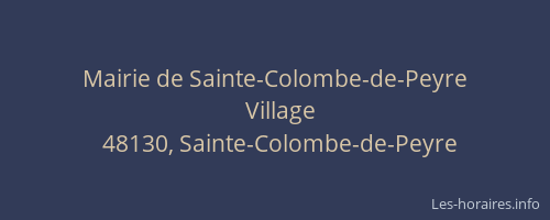 Mairie de Sainte-Colombe-de-Peyre