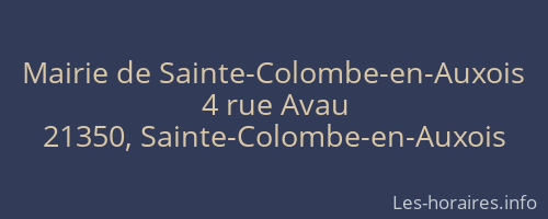 Mairie de Sainte-Colombe-en-Auxois