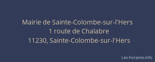 Mairie de Sainte-Colombe-sur-l'Hers