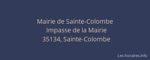 Mairie de Sainte-Colombe