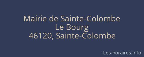 Mairie de Sainte-Colombe