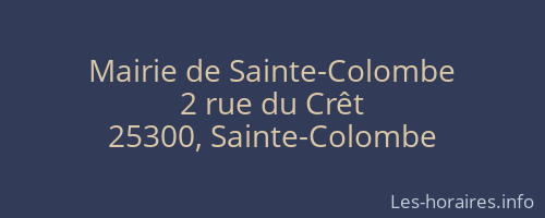 Mairie de Sainte-Colombe