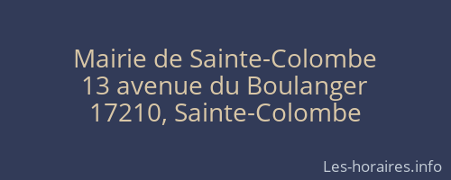 Mairie de Sainte-Colombe