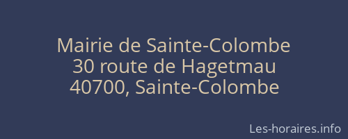 Mairie de Sainte-Colombe