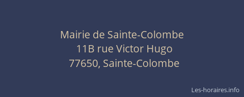 Mairie de Sainte-Colombe
