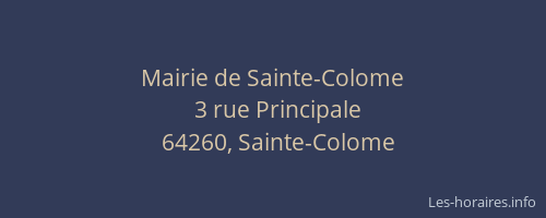 Mairie de Sainte-Colome